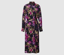Blusenkleid aus Viskose mit floralem Print