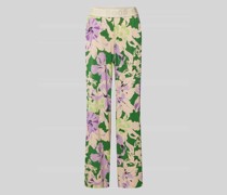 Loose Fit Stoffhose mit floralem Print Modell 'STYLE.MAINE'