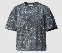 Bluse mit Paillettenbesatz