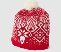 Beanie mit Allover-Muster Modell 'Winterland'