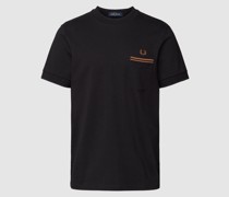T-Shirt mit Label-Stitching