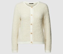 Strickjacke mit Rundhalsausschnitt und Knopfleiste