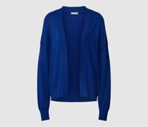 Cardigan aus Viskose-Mix mit gerippten Abschlüssen Modell 'Blume'