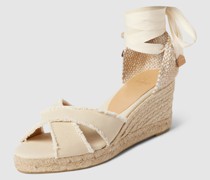 Wedges mit ausgefranstem Saum Modell 'BLUMA'
