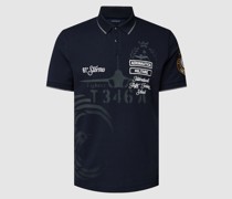 Poloshirt mit Label-Stitching