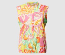 Bluse aus Baumwolle mit Knopfleiste Modell 'Paisley'
