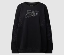 Sweatshirt mit Label-Print
