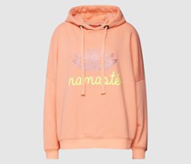 Hoodie mit Strasssteinbesatz Modell 'NAMASTE'