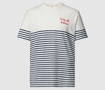 T-Shirt mit Label-Stitching Modell 'PORTOFINO'