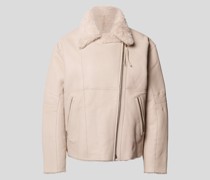 Lederjacke mit Besatz