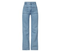 Flared High Waist Jeans aus Baumwolle Modell 'Mollie'