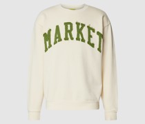 Oversized Sweatshirt mit Label-Stitching Modell 'MARKET VINTAGE'