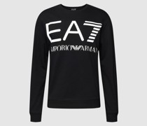 Sweatshirt aus Baumwolle mit Label-Detail