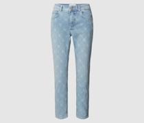Jeans mit Allover-Print Modell 'ORNELLA'