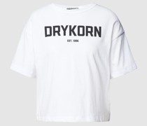T-Shirt aus reiner Baumwolle mit Label-Print Modell 'LUNIE'