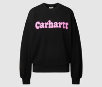 Oversized Sweatshirt mit Label-Print Modell 'BUBBLES'