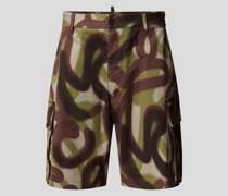 Cargoshorts mit Camouflage-Muster