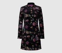 Longblazer mit floralem Stitching