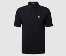 Poloshirt mit Label-Stitching Modell 'Button Down Collar Polo'