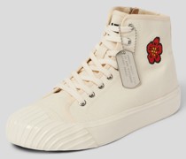 High-Top-Sneaker mit Motiv-Stitching