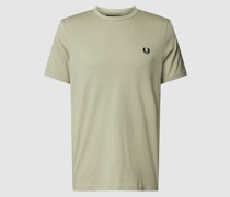 T-Shirt mit Label-Stitching Modell 'RINGER'