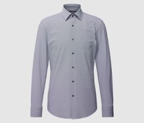 Slim Fit Business-Hemd mit Allover-Muster Modell 'HANK'