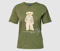 T-Shirt mit Motiv-Stitching Modell 'PROV BEAR'