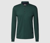 Longsleeve mit Polokragen und Brusttasche