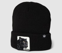 Beanie mit Motiv-Stitching Modell 'PANTHER VISION'