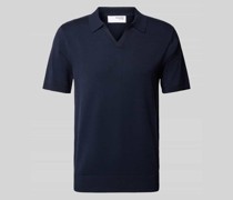 Slim Fit Poloshirt mit V-Ausschnitt Modell 'TELLER'