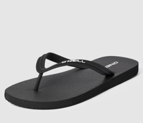 Zehentrenner mit Label-Details