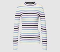 Strickpullover mit Streifenmuster Modell 'ALAANIA'