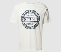 T-Shirt mit Label-Print