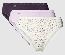 Slip im 3er-Pack mit Muschelsaum Modell 'Tai'