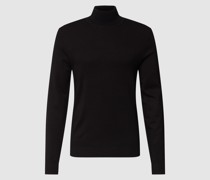 Longsleeve mit geripptem Rollkragen