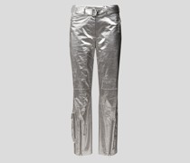 Hose im Metallic-Look