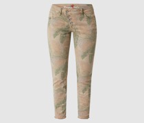 Slim Fit Cropped Hose mit Blättermuster Modell 'Malibu'