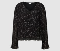 Bluse mit Plisseefalten Modell 'Vita'
