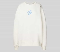 Oversized Sweatshirt mit Label-Print