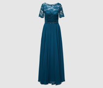 Abendkleid mit Spitzenbesatz