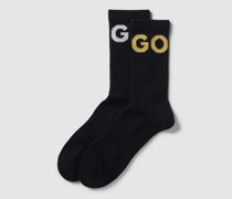 Socken mit Label-Stitching im 2er-Pack