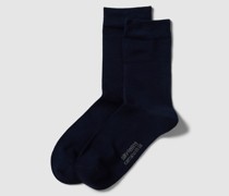 Socken mit Label-Detail Modell 'SILKY FEEL'