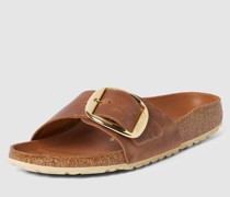 Slides aus Leder mit Dornschließe Modell 'MADRID'