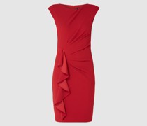 Cocktailkleid aus Krepp mit Drapierung