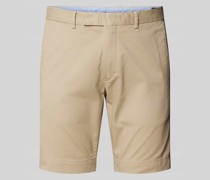 Slim Stretch Fit Shorts im unifarbenen Design