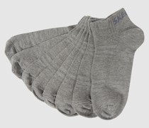 Sneakersocken mit Label-Details im 8er-Pack
