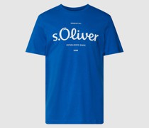T-Shirt mit Label-Print Modell 'Logo'