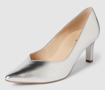 Pumps aus Leder mit Pfennigabsatz