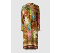 Hemdblusenkleid mit Palmen-Prints