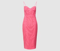 Knielanges Kleid mit Spitzenbesatz Modell 'CHARLEY'